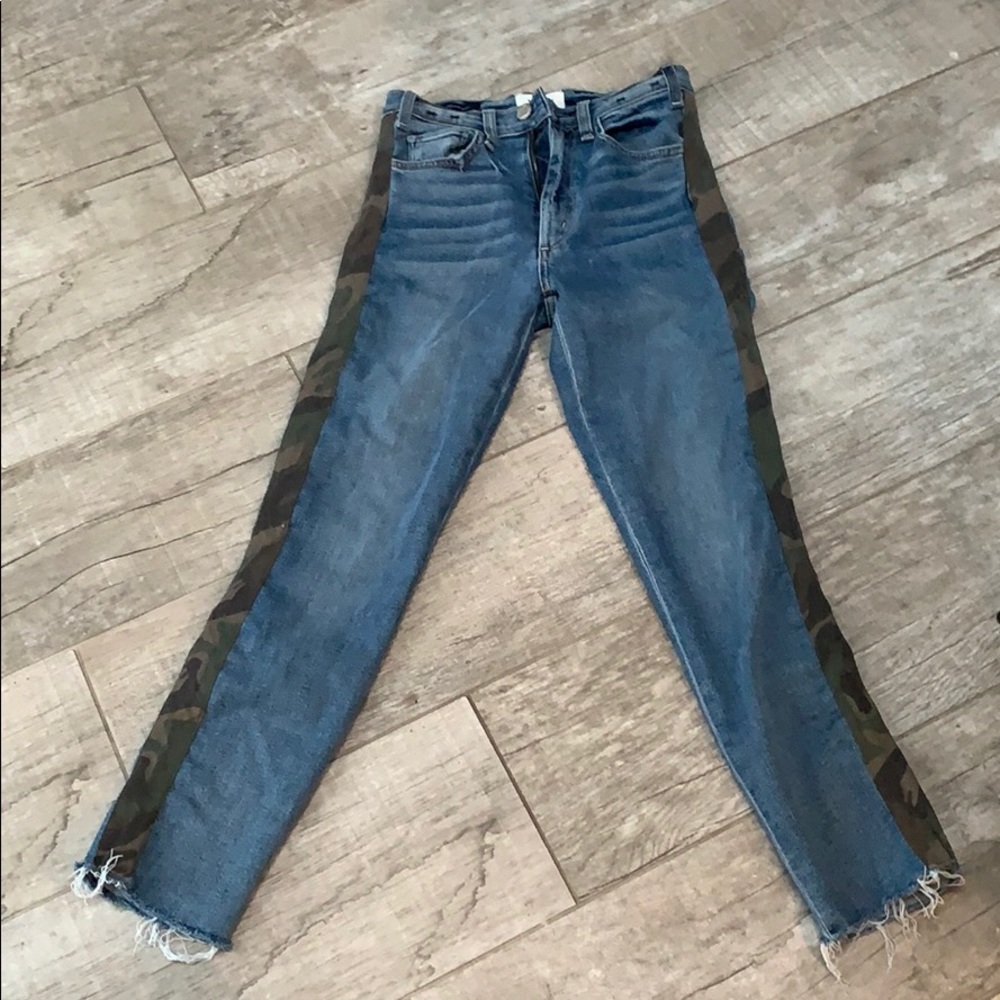 McGuire camo striped jeans